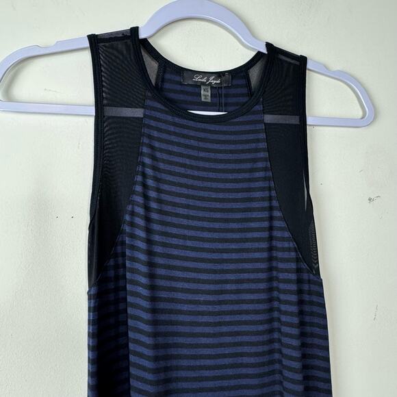 Laila Jayde Mesh Detailed Maxi Dress - Navy/Black NWT Size XS - Picture 4 of 11